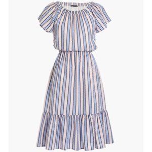 J. Crew Mercantile Off Shoulder Bohemian Flounce Peasant Dress SZ M